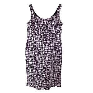 Vintage Rickie Freeman for Teri John 100% Silk Pink Polka Dot Ruffle Dress Sz 6